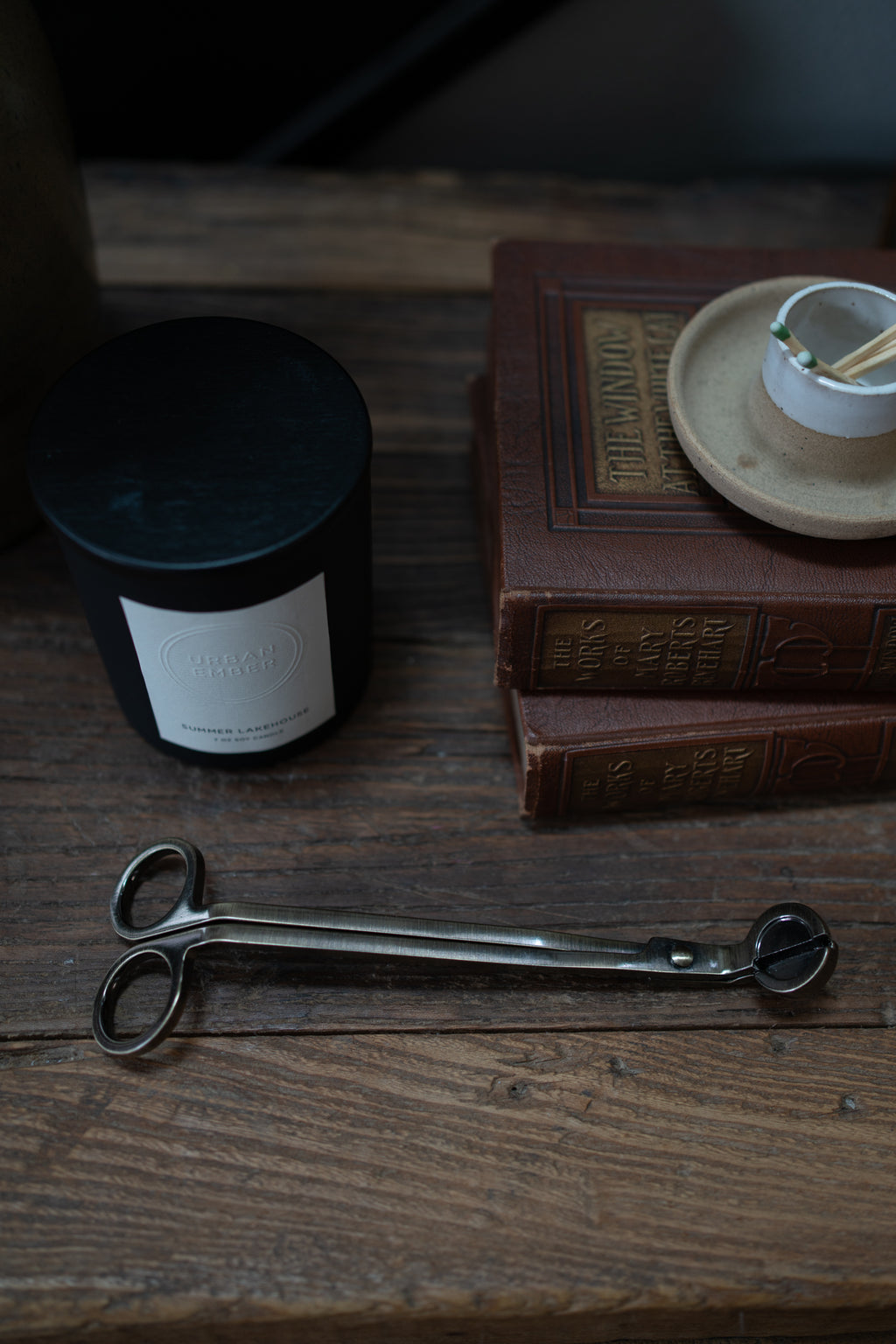 Brass wick trimmer for candles