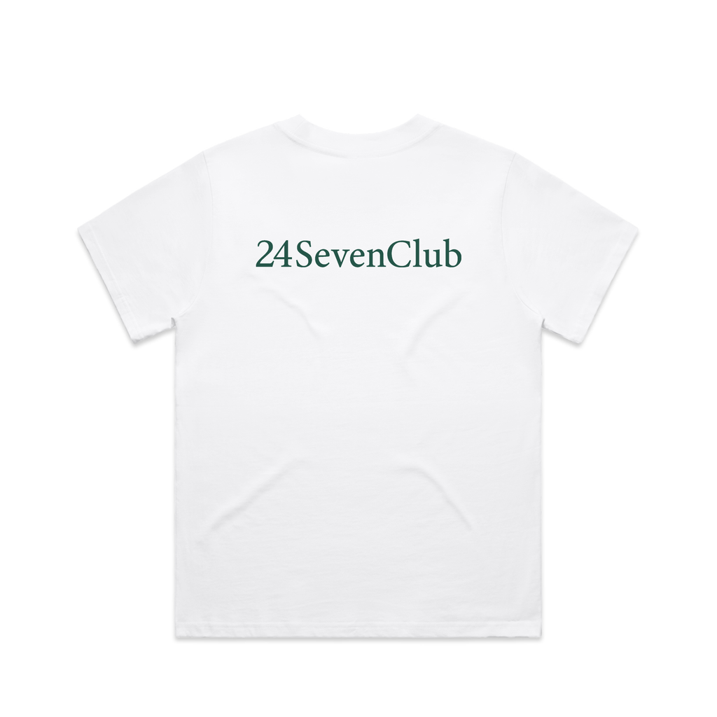 White 24 seven club t shirt core collection